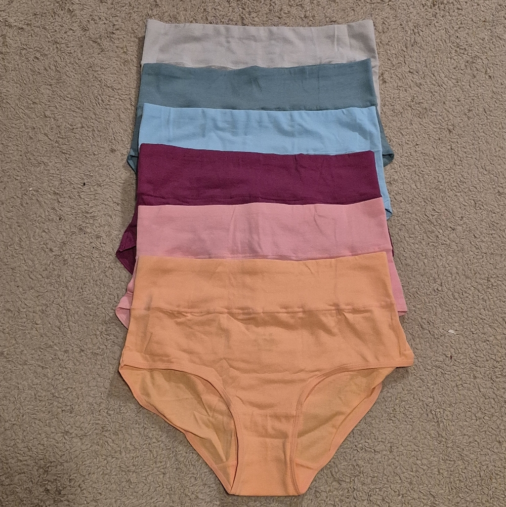 Colorful High-Waisted Panties Set M NWOT